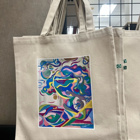 Premium Canvas Art-Printed Tote Bags - Picture 2 of 4